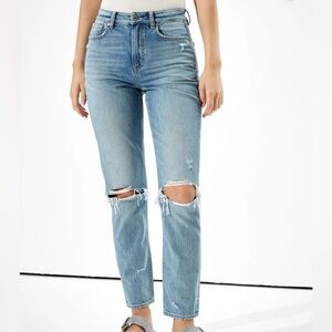 American Eagle Ripped Mom Jeans